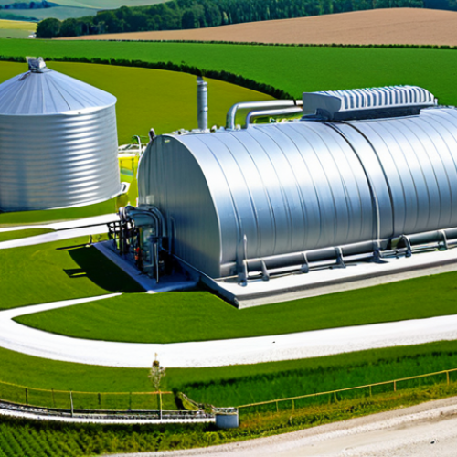 Home 7 Biogas Production from Organic Waste**
"A modern biogas plant in the French countryside, showcasing the methanization process. Organic waste (food scraps, agricultural residues) enters a digester, producing biogas. Visualize a clean, industrial aesthetic with pipes, tanks, and a control panel. In the background, rolling green hills. The biogas is being used to power a local farm. safe for work, appropriate content, fully clothed, professional, perfect anatomy, correct proportions, natural pose, professional photography, high quality, modest, family-friendly."
**