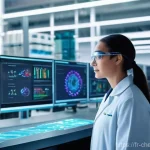 AI 기반 화학공정 최적화 - **Prompt 1: Futuristic AI-driven Molecular Discovery Lab**
"A clean, brightly lit, high-tech che...