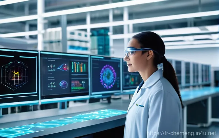 AI 기반 화학공정 최적화 - **Prompt 1: Futuristic AI-driven Molecular Discovery Lab**
"A clean, brightly lit, high-tech che...