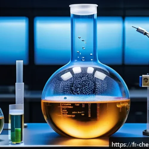 Home 30 초음파를 이용한 화학공정 - A high-tech laboratory scene illustrating ultrasonic cavitation in a transparent liquid medium, show...